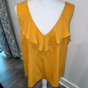 NWT NY&C mustard colored blouse